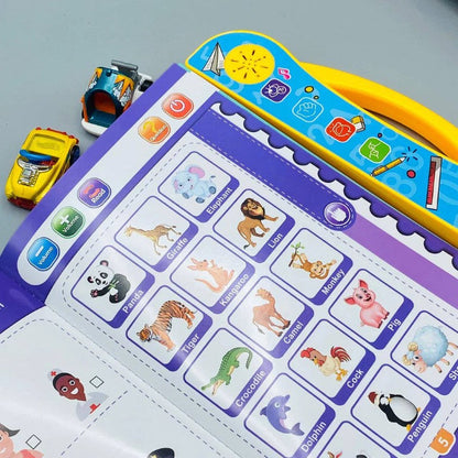 Electronic Intelligence Book -Colourful Audio Interactive Learning Book – Fun Phonics and Alphabet Learning for Toddlers